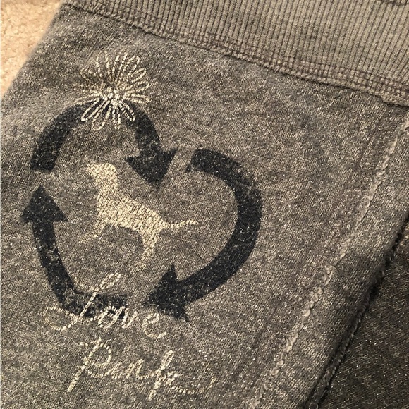 Sparkly gray Victoria’s Secret PINK lounge pants sz XS - Picture 4 of 4